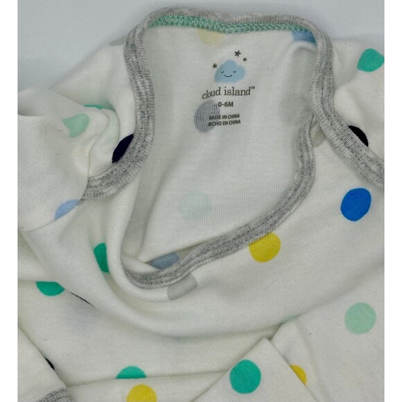Cloud Island Sleep Sack White Blue Yellow Green Polka Dot (948) - Picture 2 of 2